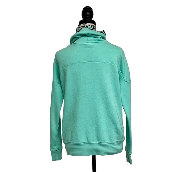 PINK Victoria Secret Mint Green Cowl Neck Sweatshirt College Y2k Preppy Sport XS - Picture 6 of 10